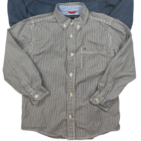 Tommy Hilfger 2 Boys Long Sleeve Button Front Shirts | Size 5 - Picture 9 of 9